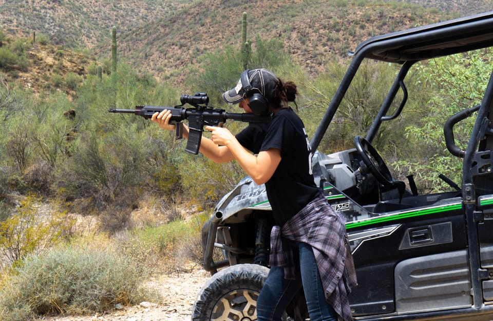 Black Canyon City: Ride and Shoot Combo with ATV or UTV – Bradshaw Mountains, Arizona