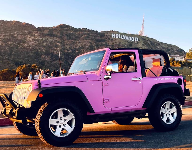 Los Angeles: Hollywood Sign Tour on a Pink, Open Jeep – Los Angeles, California