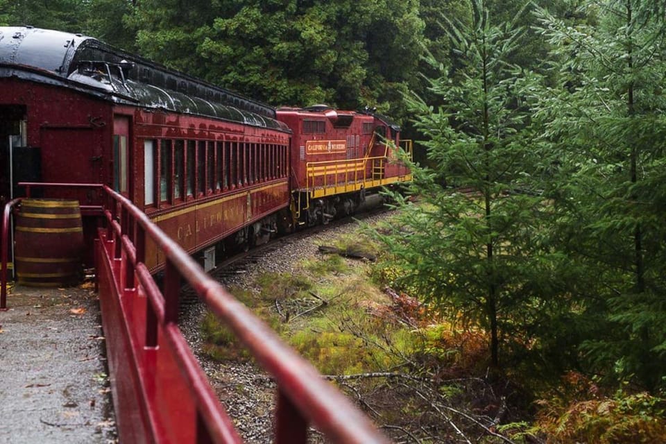 Mendocino County: Skunk Train Wolf Tree Turn Train Ride – California, California