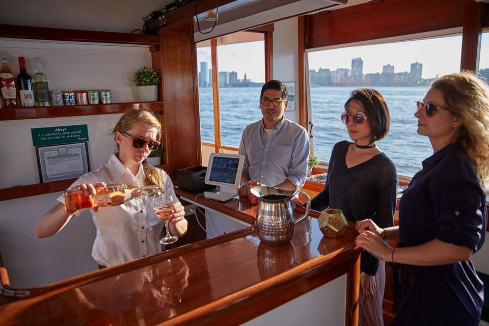 NYC: Sunset Cruise on a Small Yacht with a Drink – New York City, New York