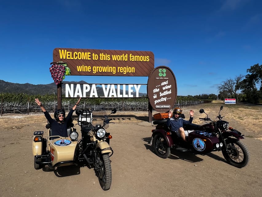 Napa Valley: Napa Valley Guided Sidecar Tour with 3 Wineries – California, California