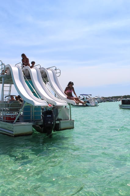 Okaloosa Island: 3 Slides Double Decker Pontoon Boat Rental – Destin, Florida