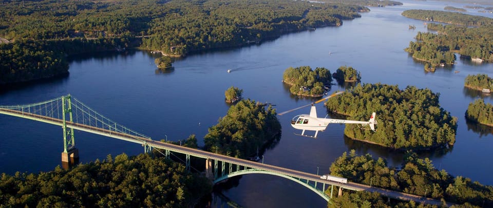 Thousand Islands: Helicopter Tour with Cider Mill and Lunch – Boldt Yacht House, New York