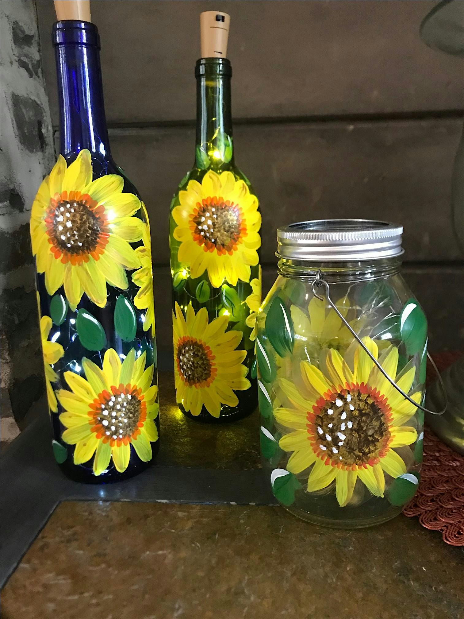 March 5th NEW DATE – Paint n Sip in the Sunflower Lanterns – LOVE – Broadalbin, NY