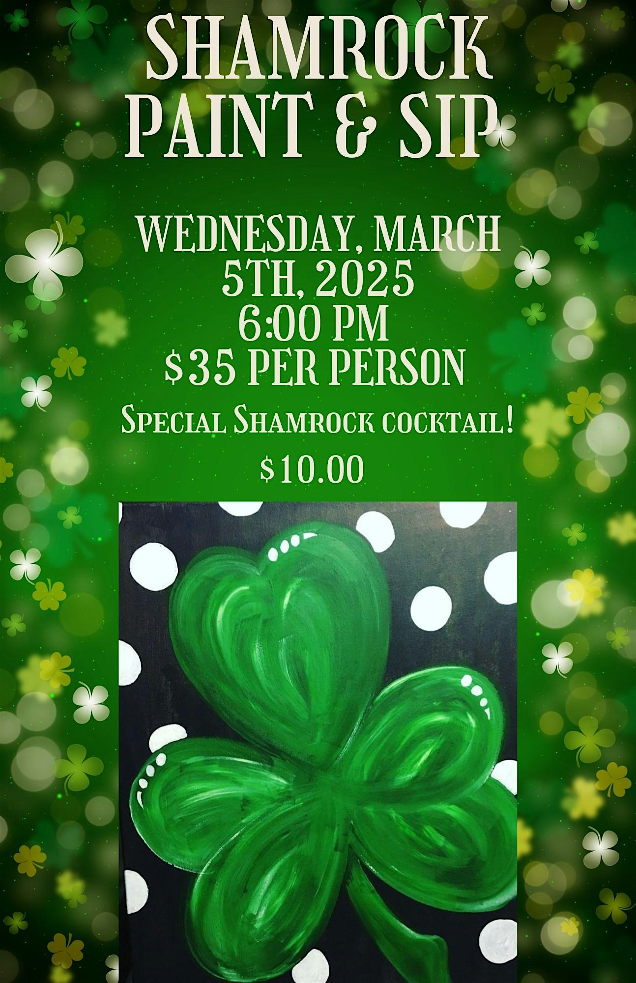 ST. PATRICK’S DAY PAINT AND SIP – Midlothian, VA