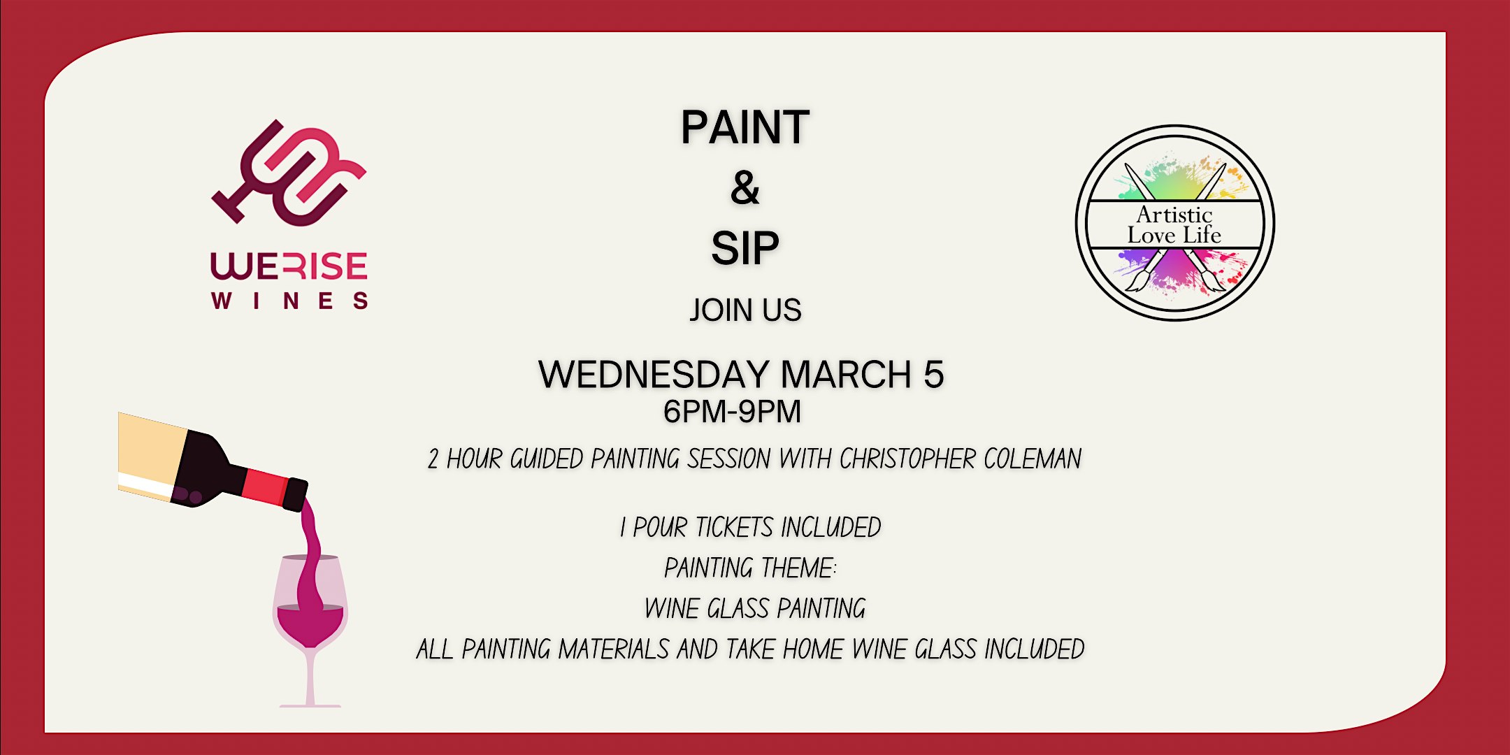 WeRise Wines Paint & Sip – Seattle, WA