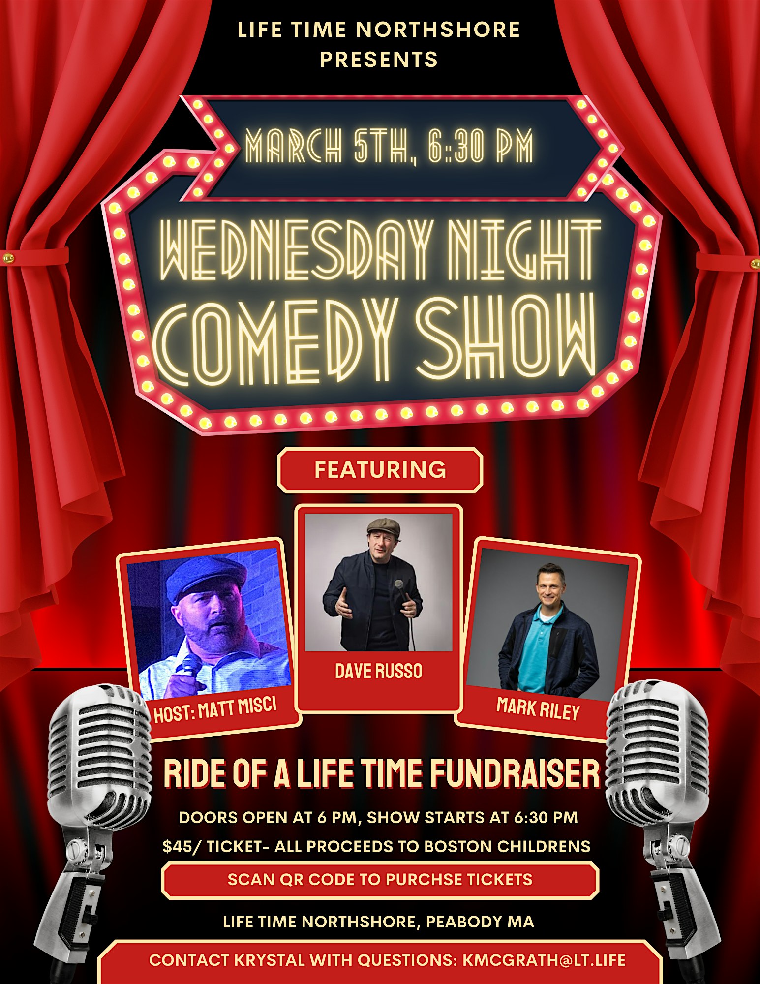 RIDE OF A LIFE TIME COMEDY FUNDRAISER 2025: NSR – Peabody, MA