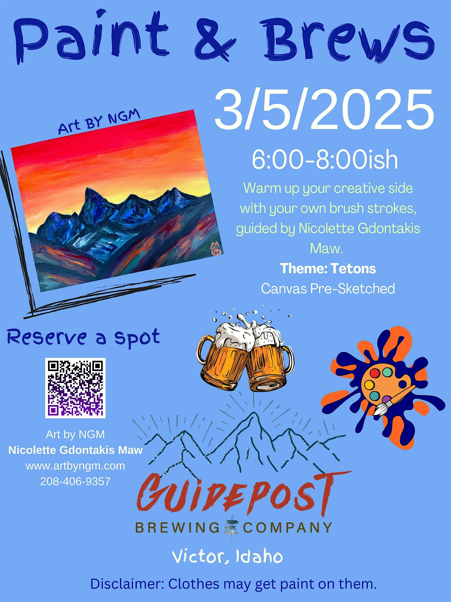 Paint & Brews @ Guidepost Brewing Victor, Idaho – Victor, ID