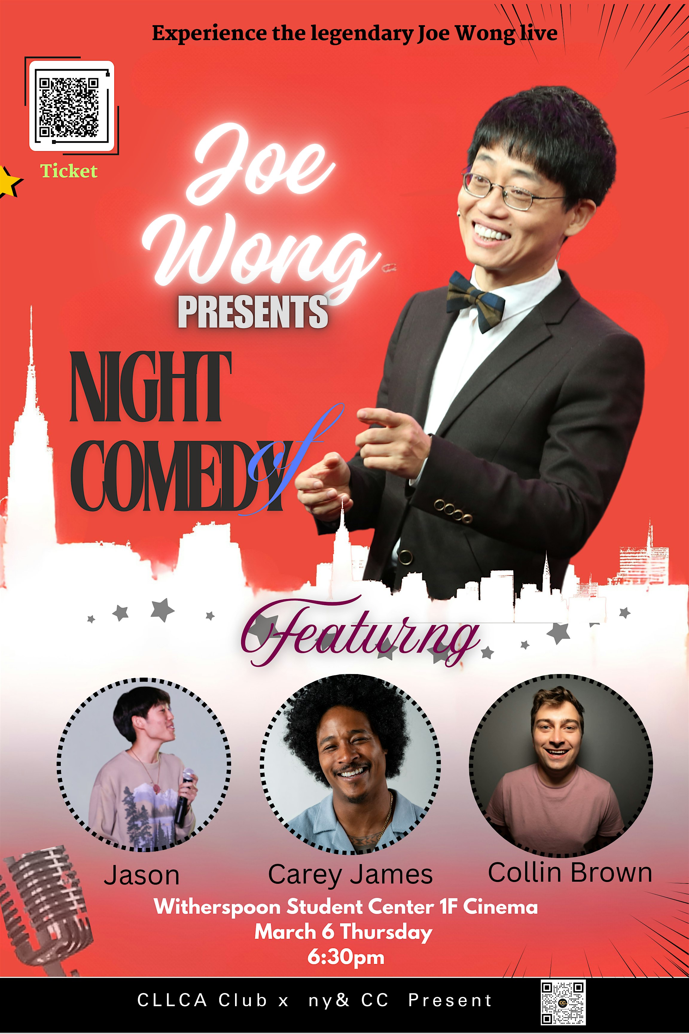 Joe Wong Comedy 2025 College Tour- Raleigh – Raleigh, NC