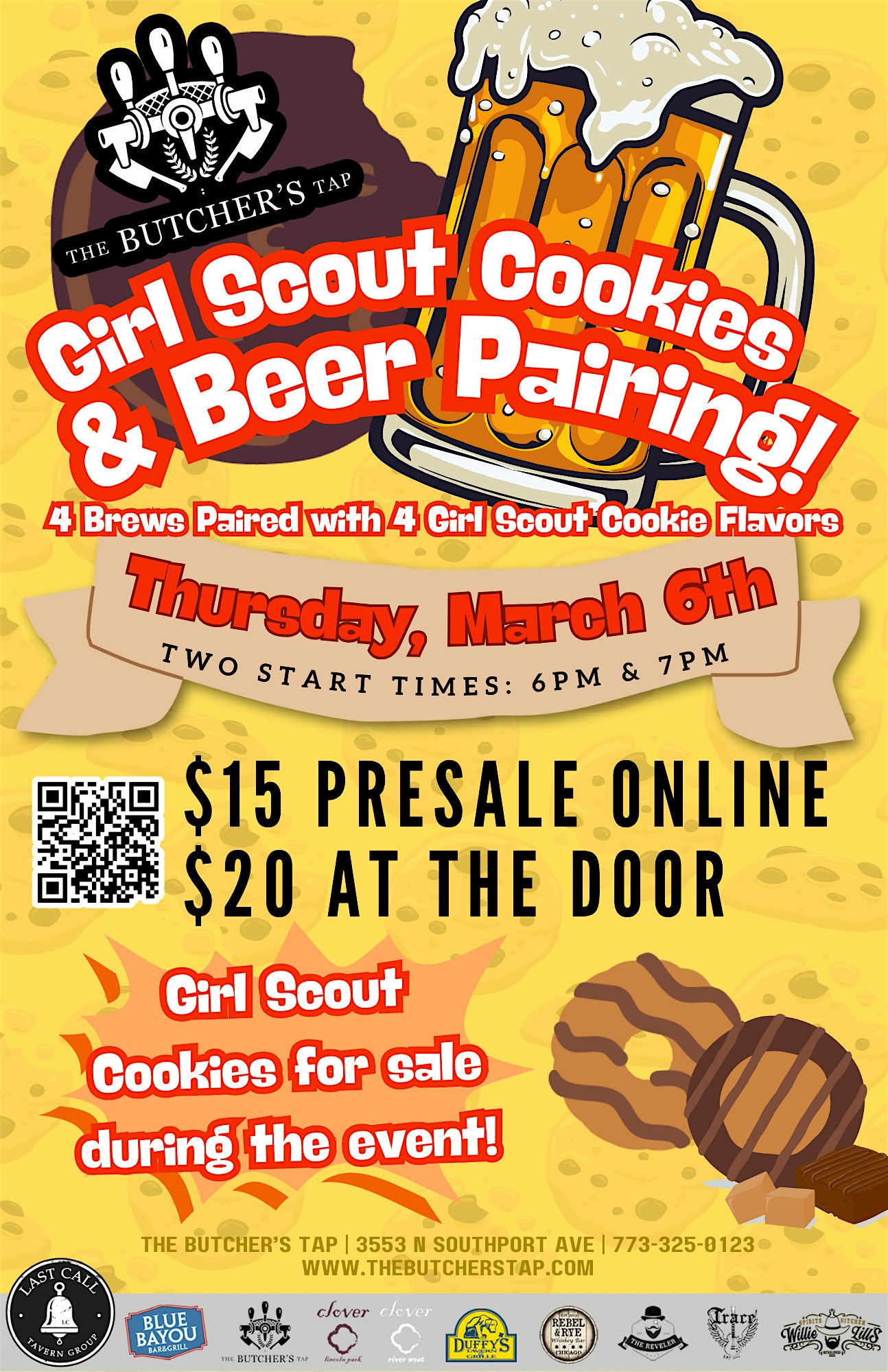 Girl Scout Cookie & Beer Pairing at The Butcher’s Tap – Chicago, IL