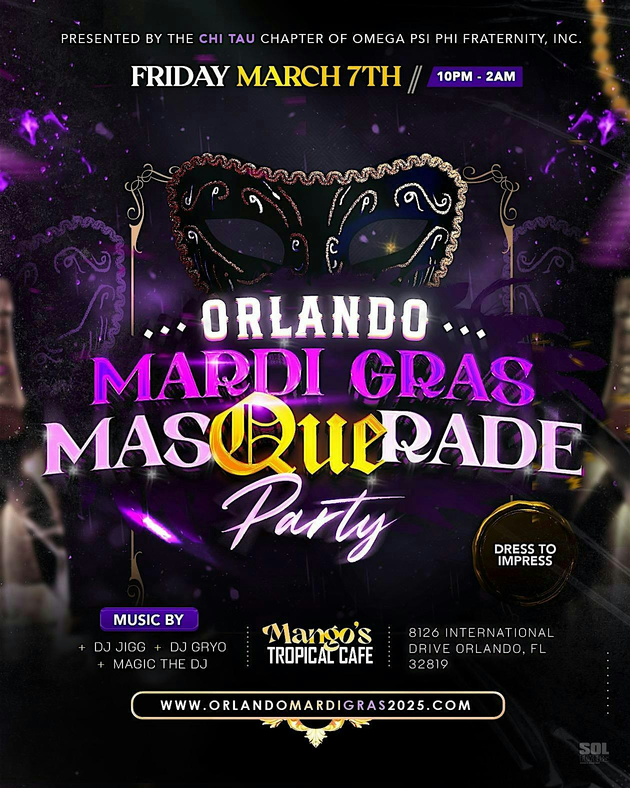 Orlando Mardi Gras MasQUErade Party 2025 – Orlando, FL