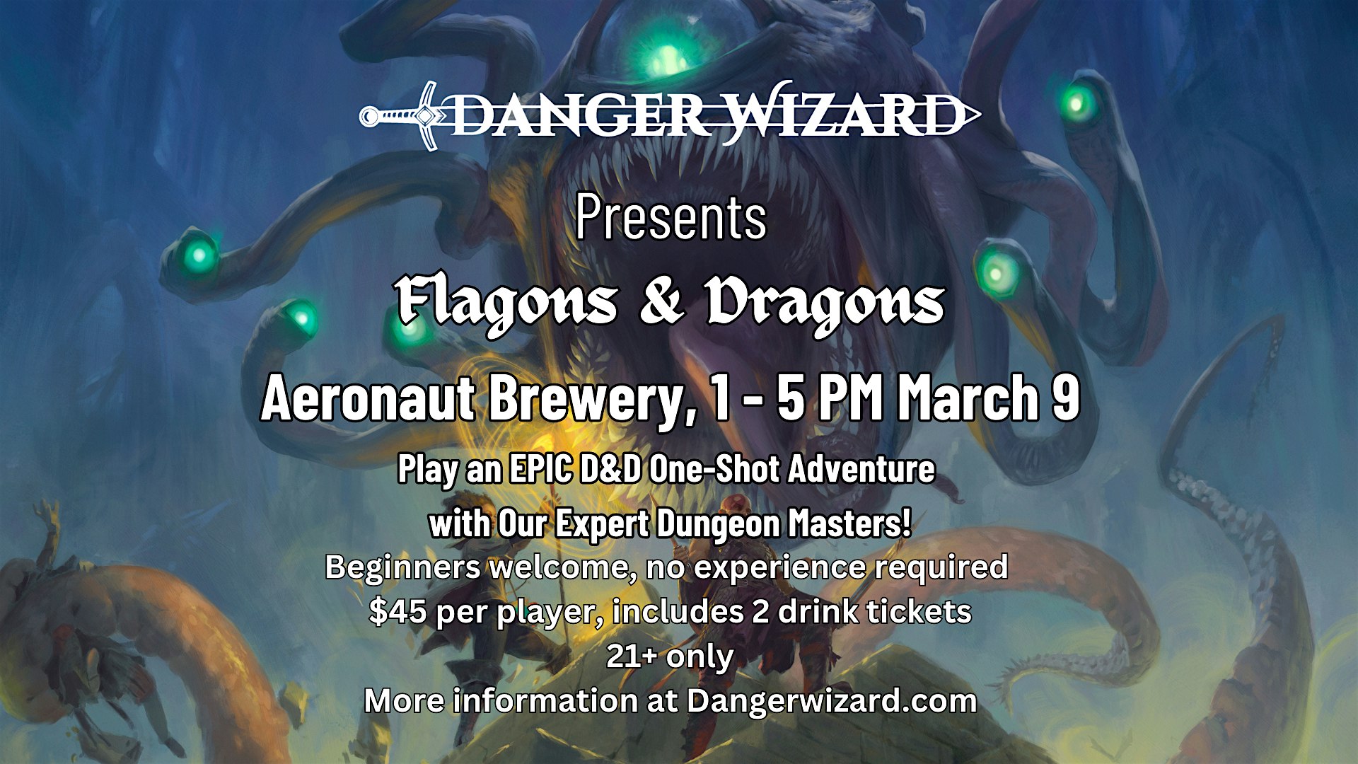 Flagons & Dragons D&D One-Shot @ Aeronaut Brewery – Somerville, MA