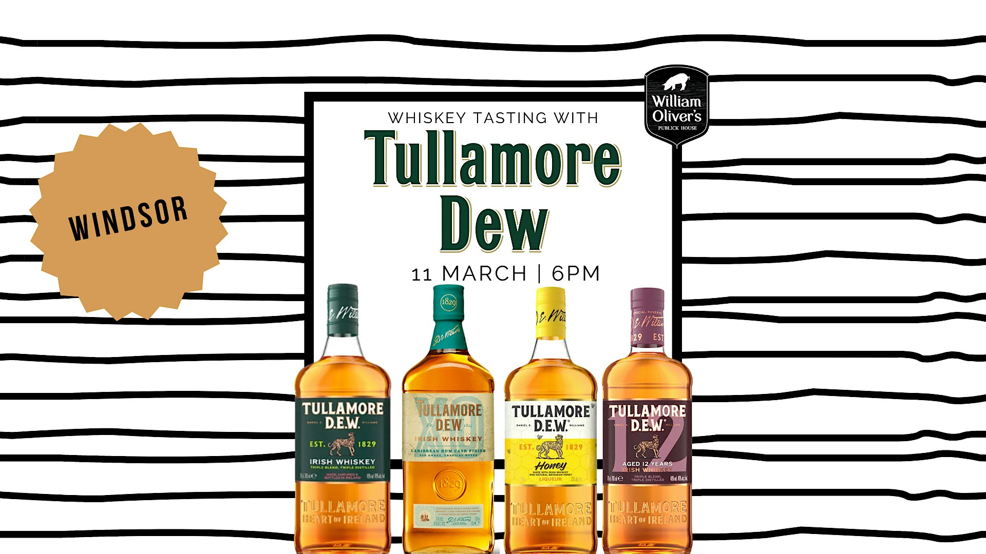 St. Patrick’s Whiskey Tasting with Tullamore D.E.W. – Windsor, CO