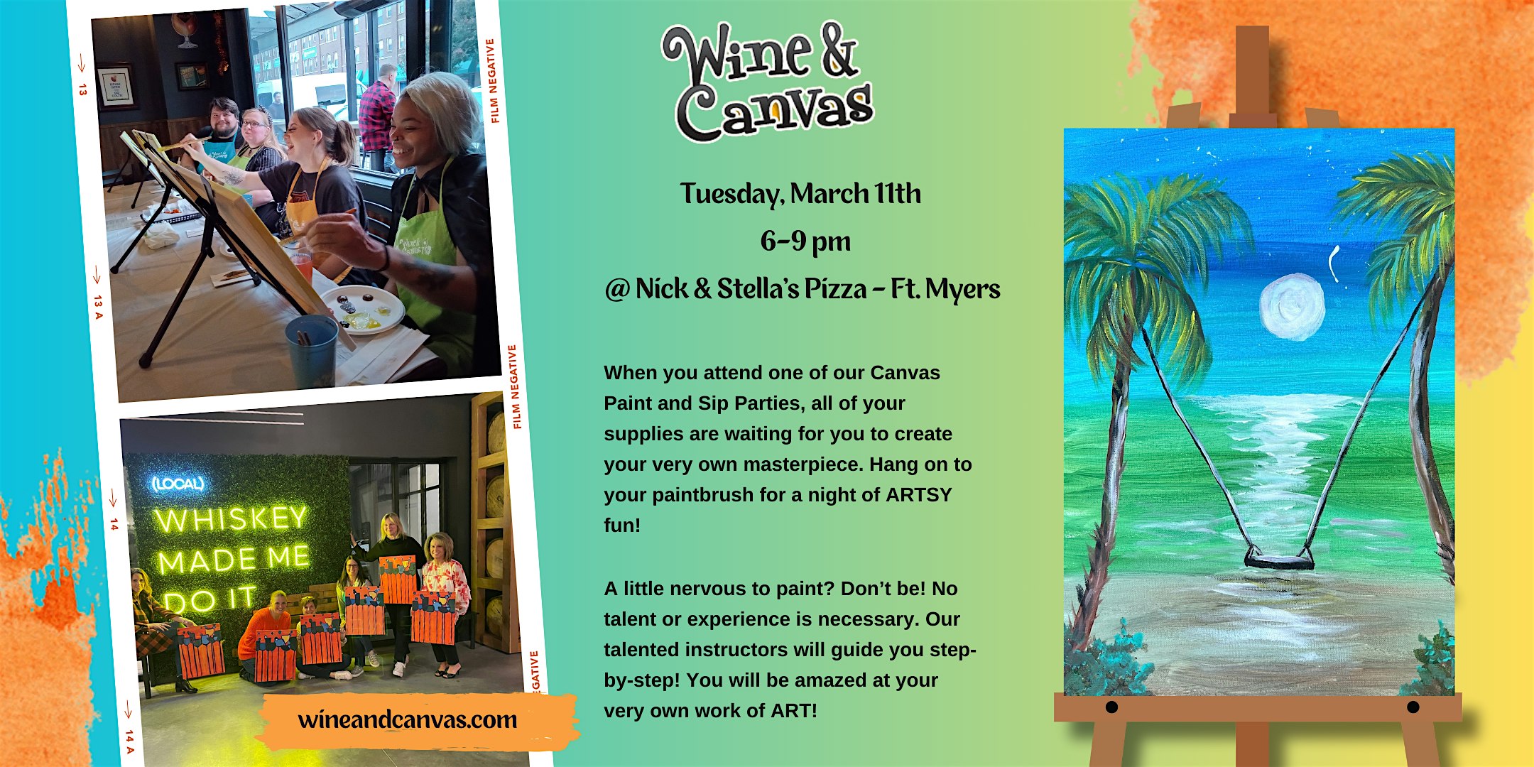 Ft. Myers Paint & Sip – Swinging in the Tropics – Fort Myers, FL