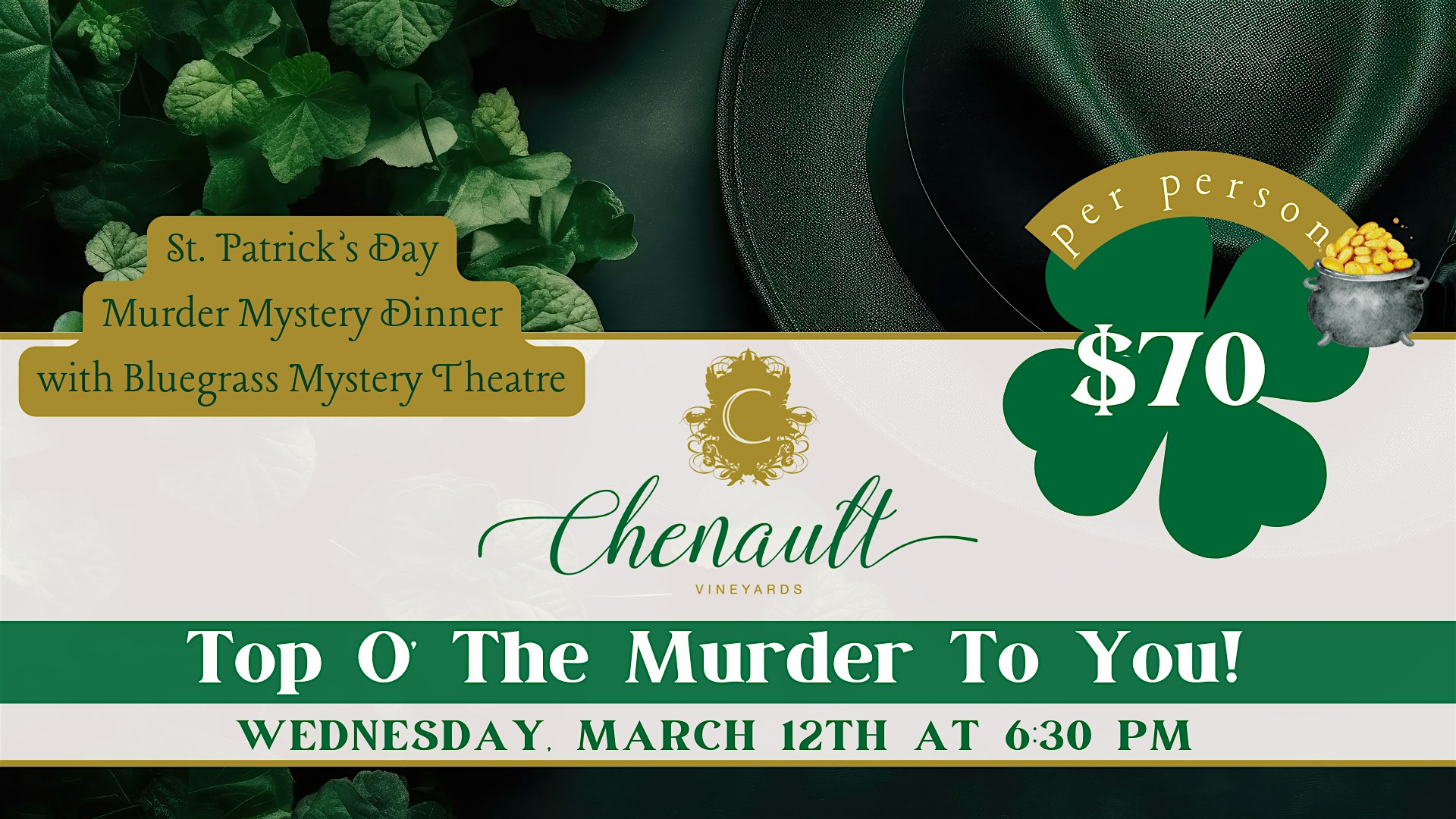 St. Patrick’s Murder Mystery Dinner – Richmond, KY