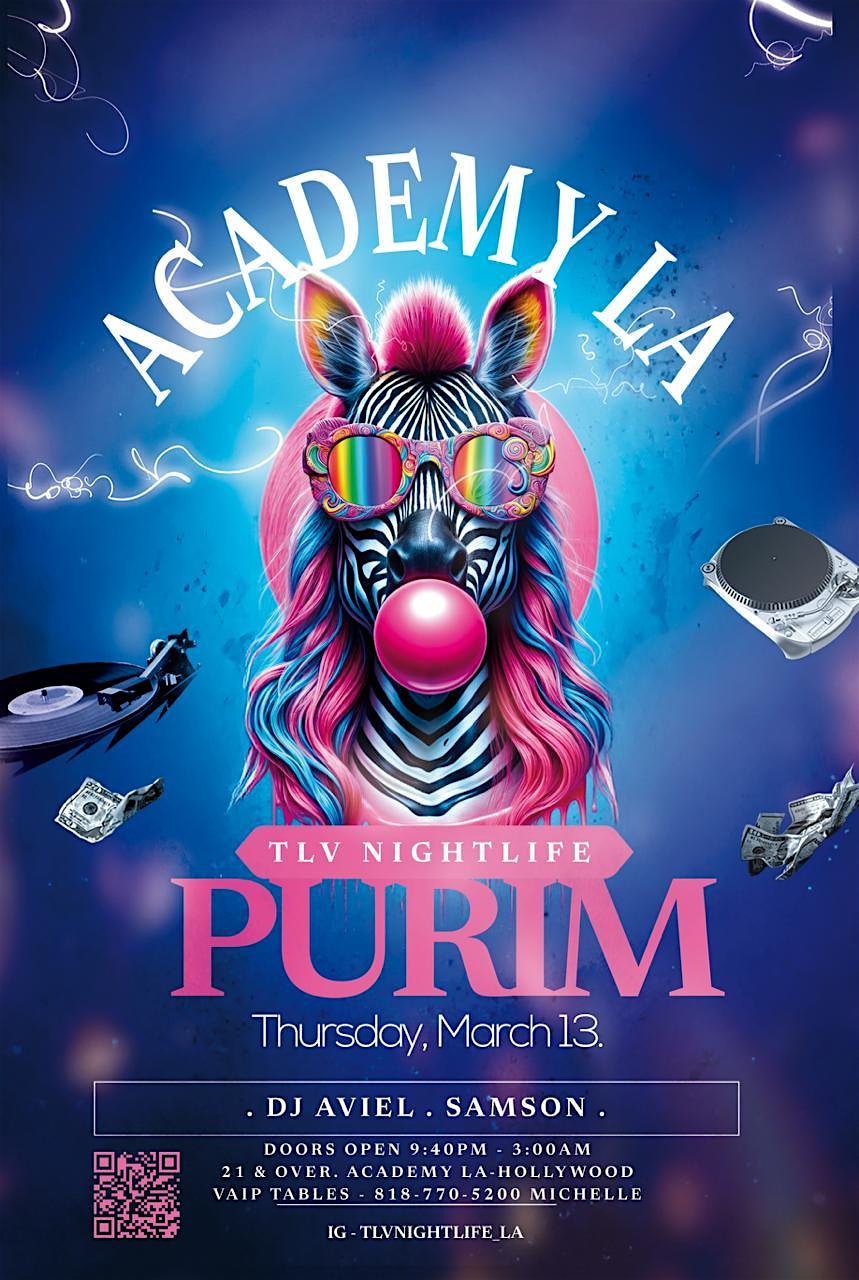 PURIM CARNIVAL 2025 @ Academy LA – March 13, Thursday – Los Angeles, CA