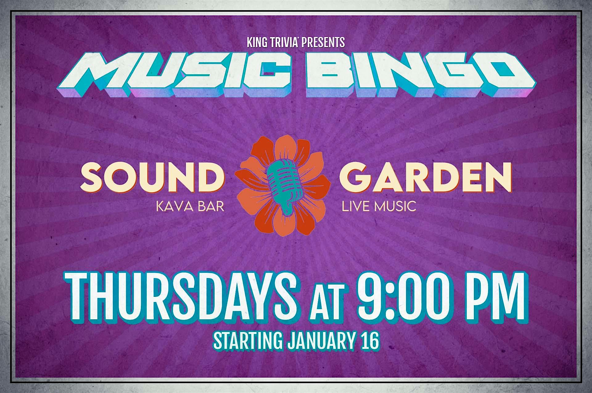 Music Bingo at The Soundgarden Kava Bar at The Soundgarden Kava Bar – Fort Myers, FL