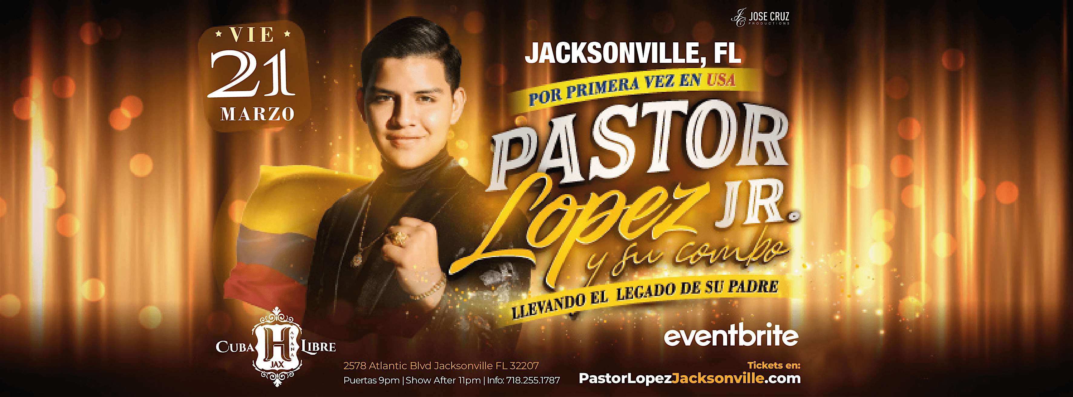 Pastor López Jr. y su Combo EN VIVO – Jacksonville, FL | Marzo 21 2025 at Cuba Libre Ultra Lounge – Jacksonville, FL