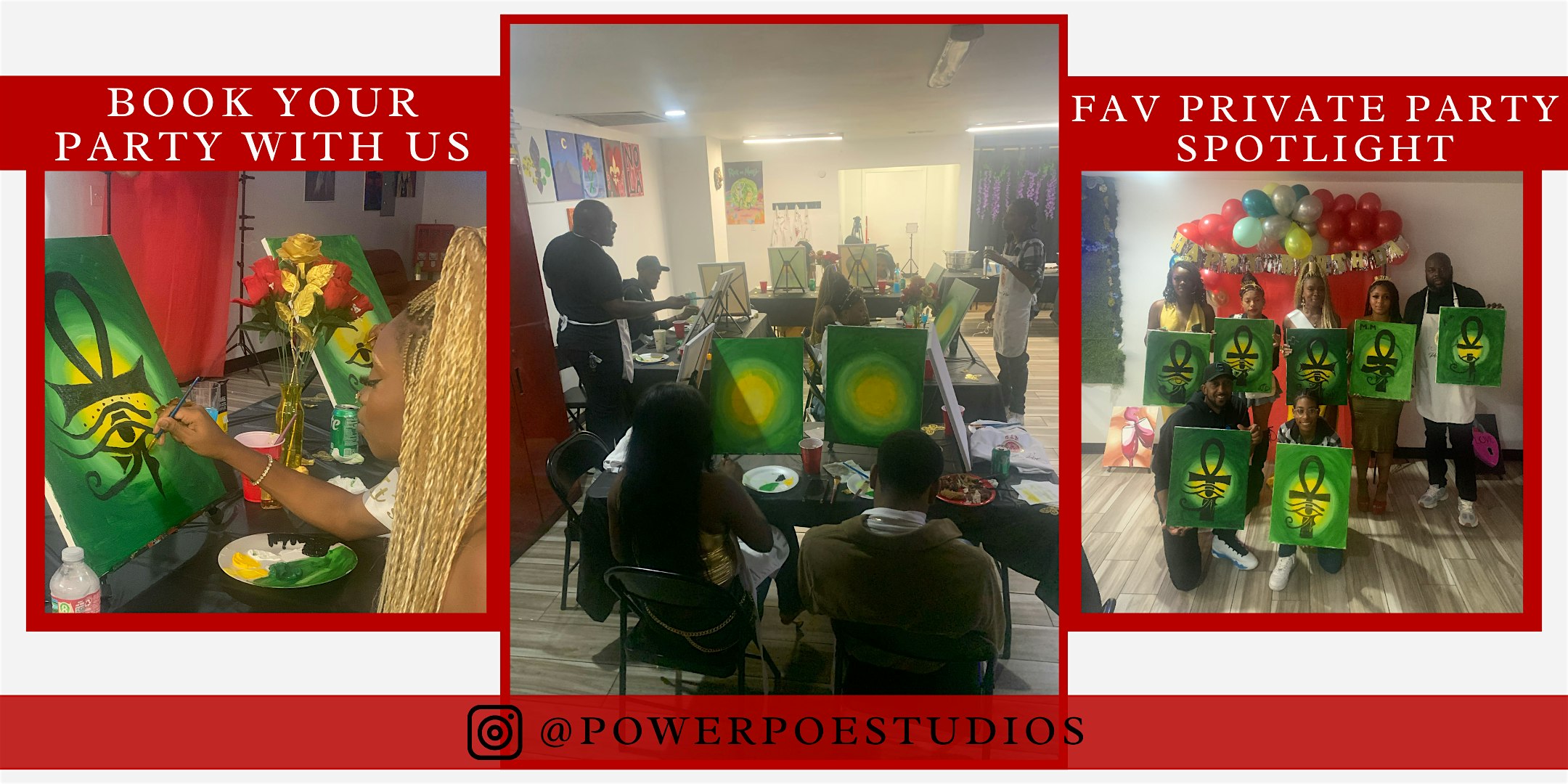 4/20: Easter Sip & Paint Party at Power Poe Studios – Kenner, LA