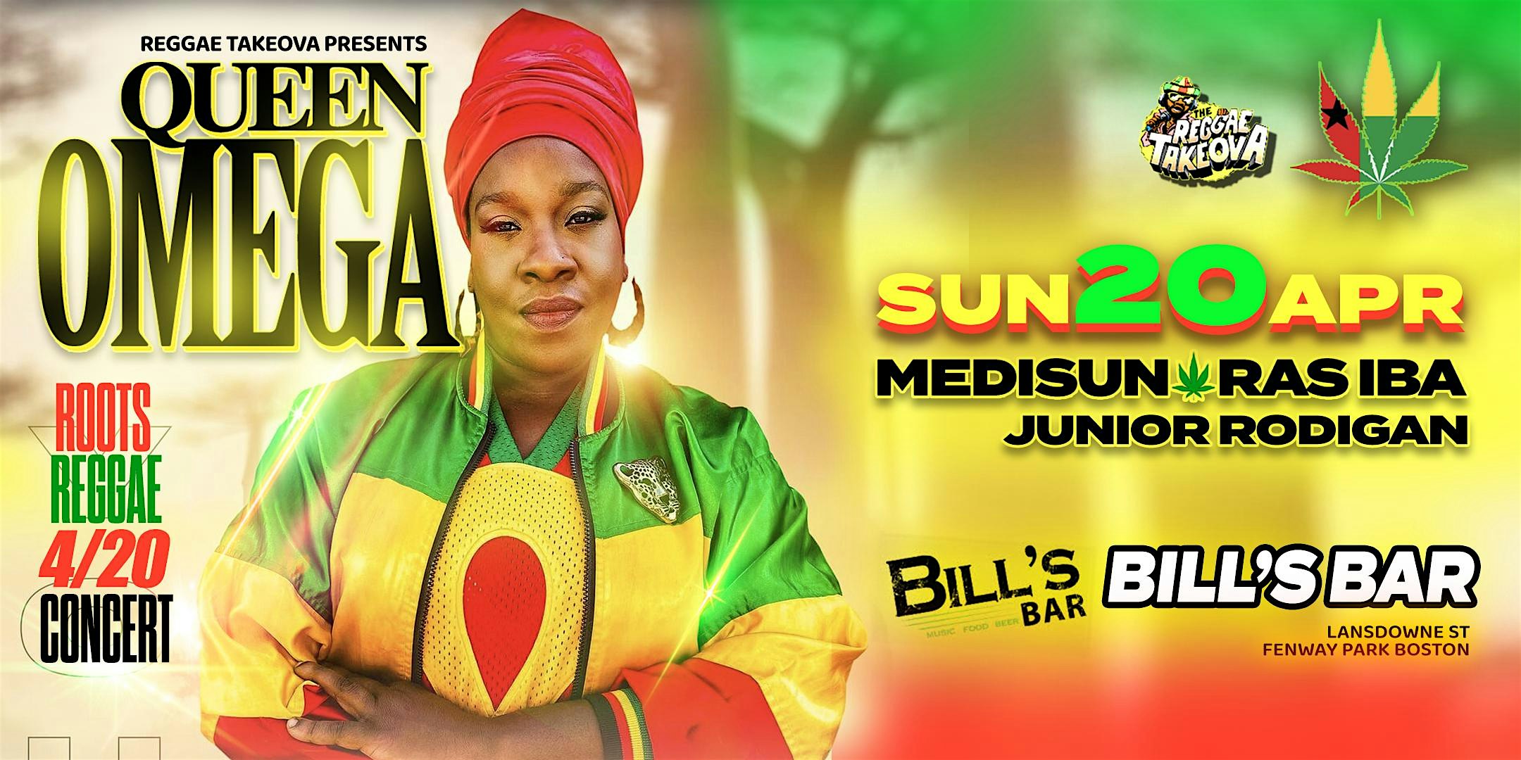 QUEEN OMEGA : Reggae Superstar Live in Boston at Bill’s Bar at Bill’s Bar & Lounge – Boston, MA