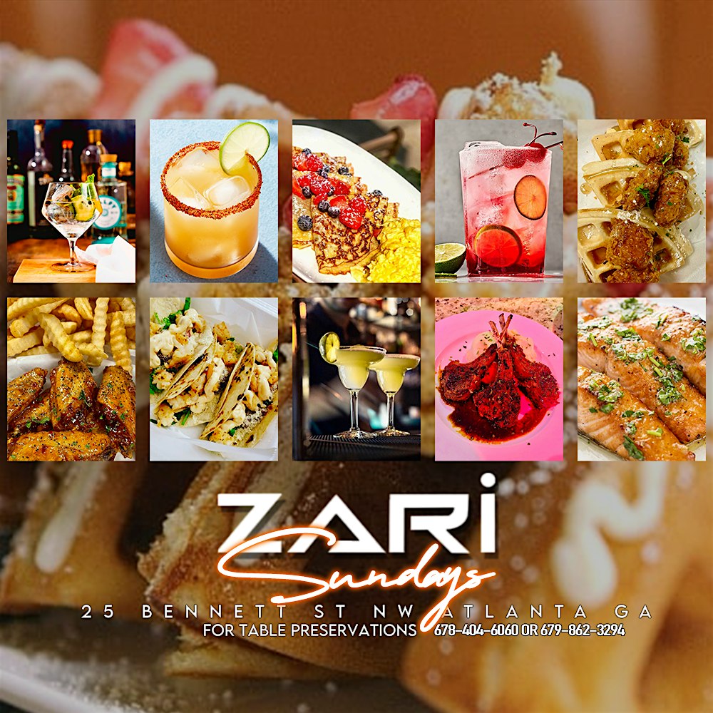 THE LATE BRUNCH! ZARI SUNDAYS PRE-GAME DAY PARTY ATLANTA! NBA WATCH 15 TV’S at Zari Brunch Cafe and Hookah Lounge on Sundays PRE-GAME DAY PARTY NBA WATCH PARTY! BEST CLUB ATLANTA – Atlanta, GA