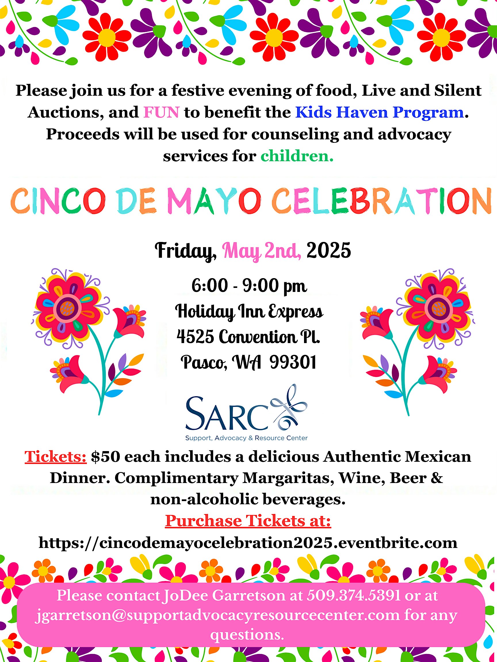 Kids Haven Benefit Auction – Cinco de Mayo Celebration at Holiday Inn Express & Suites Pasco-Tricities, an IHG Hotel – Pasco, WA