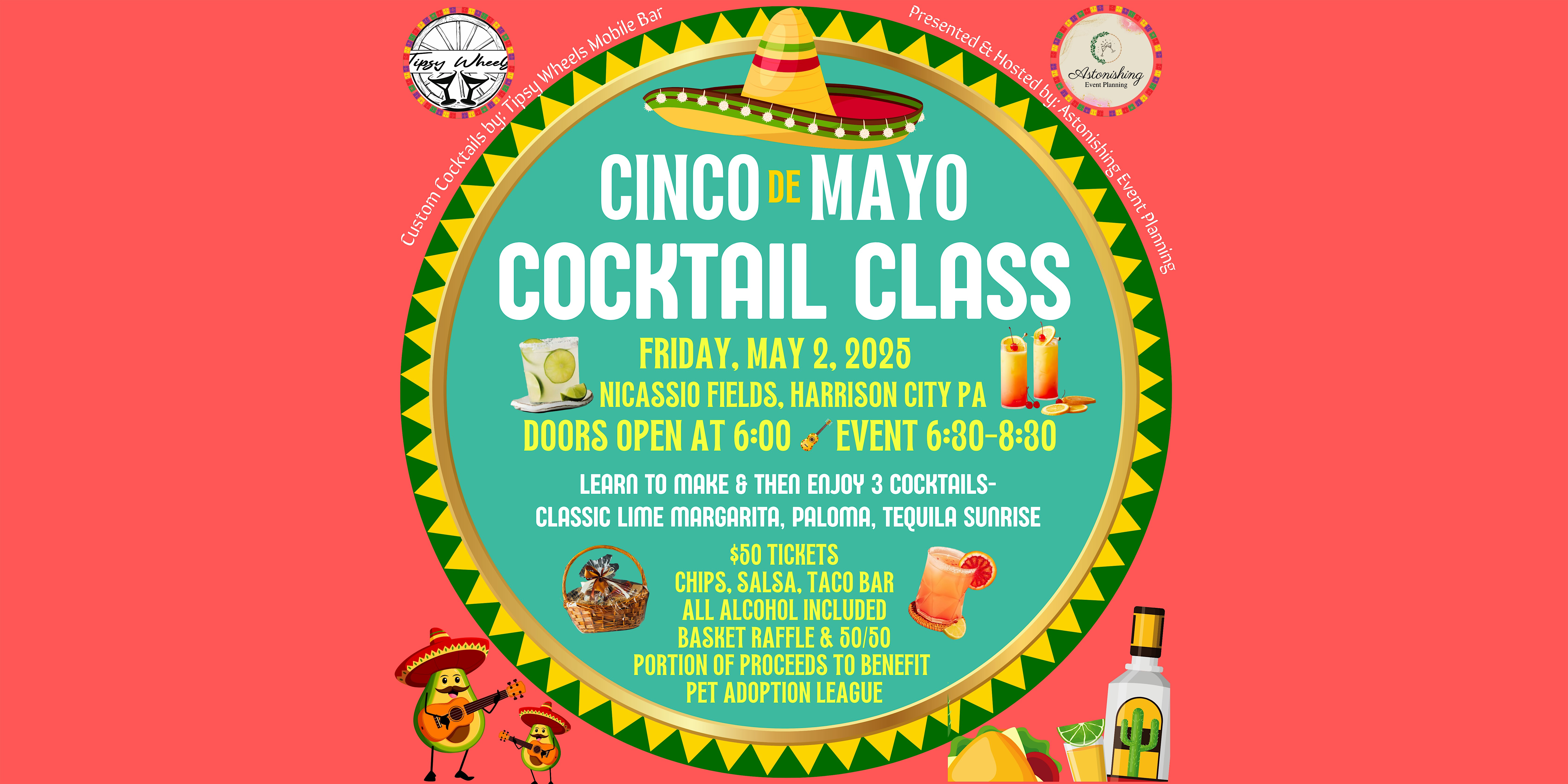 Cinco De Mayo Cocktail Class at Nicassio Fields – Harrison City, PA