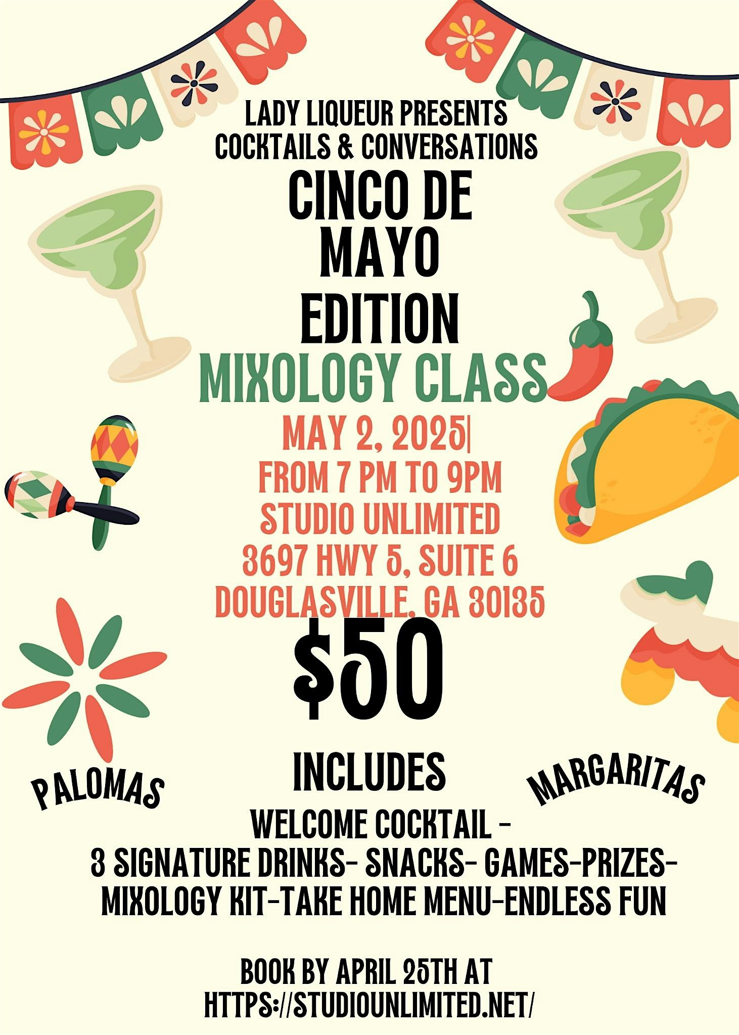 Cinco De Mayo Mixology at 3697 Georgia 5, Douglasville, GA, USA – Douglasville, GA