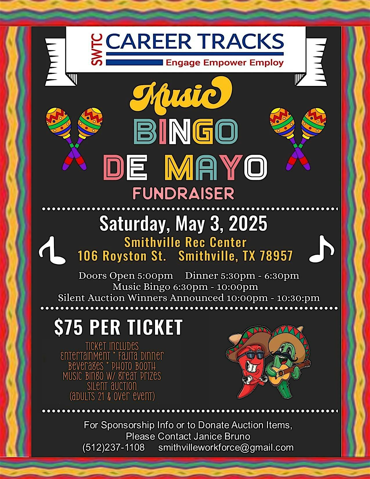 Bingo de Mayo at Smithville Recreation Center – Smithville, TX