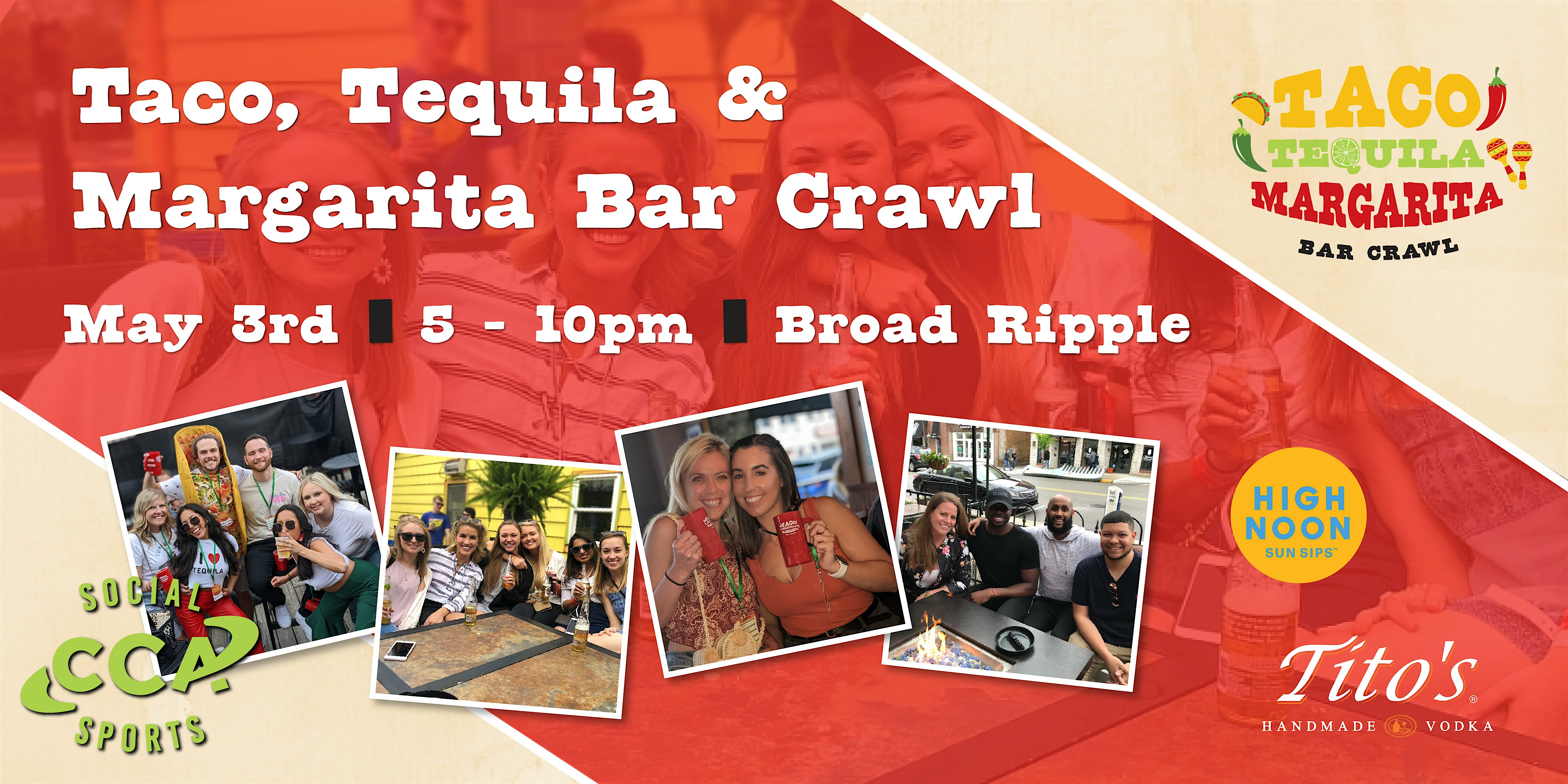 4th Annual Taco, Tequila & Margarita Crawl at Broad Ripple – Indianapolis, IN