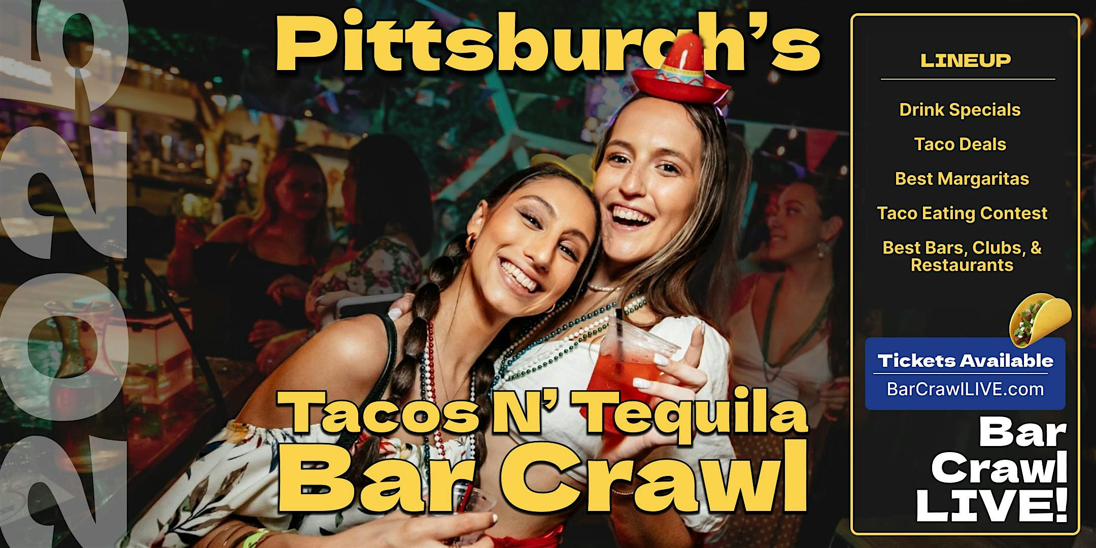 2025 Official Tacos N Tequila Bar Crawl LIVE Pittsburgh Cinco De Mayo at Avalon Social – Pittsburgh, PA