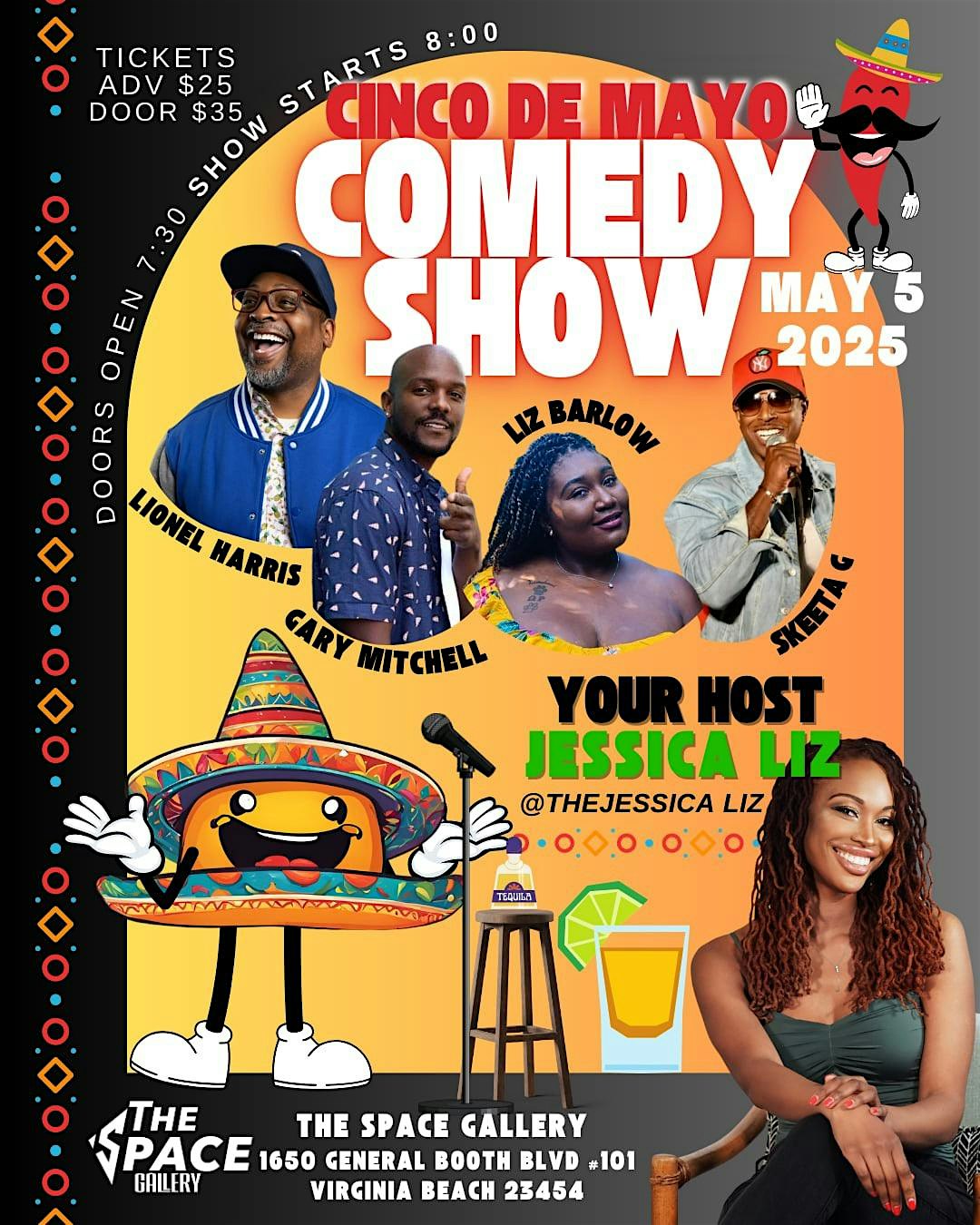 Cinco De Mayo Comedy Bash at The Space Gallery – Virginia Beach, VA