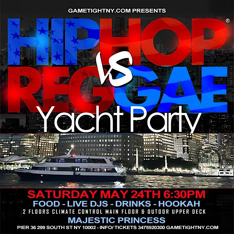 MDW NYC HIP HOP VS REGGAE® NYC SUNSET CRUISE MAJESTIC PRINCESS PIER 36 at Pier 36 NYC – New York, NY