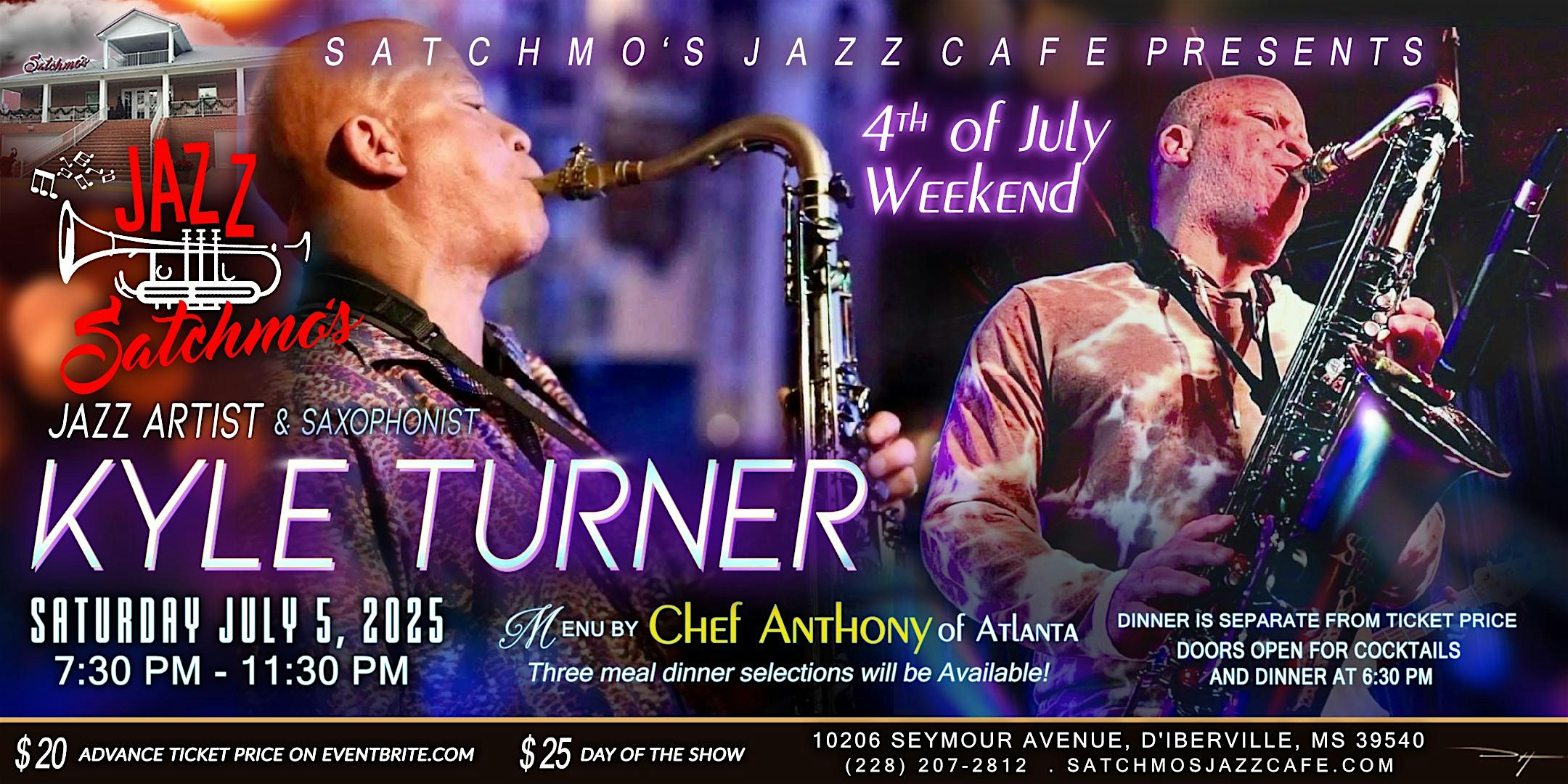 KYLE TURNER at Satchmo’s Jazz Cafe – D’Iberville, MS