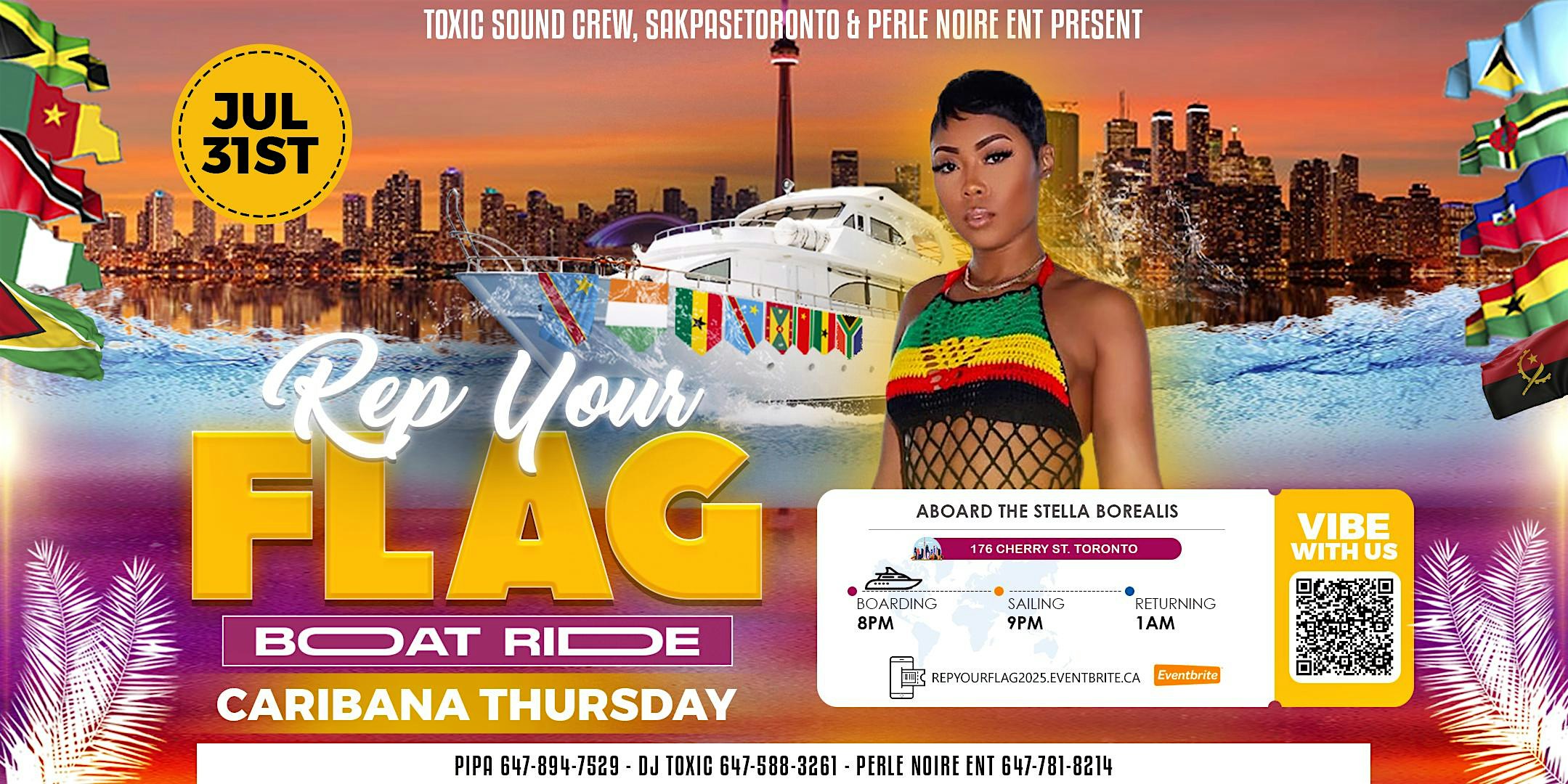 Rep Your Flag Boat Ride – Caribana Edition at 176 Cherry St – Toronto, Canada