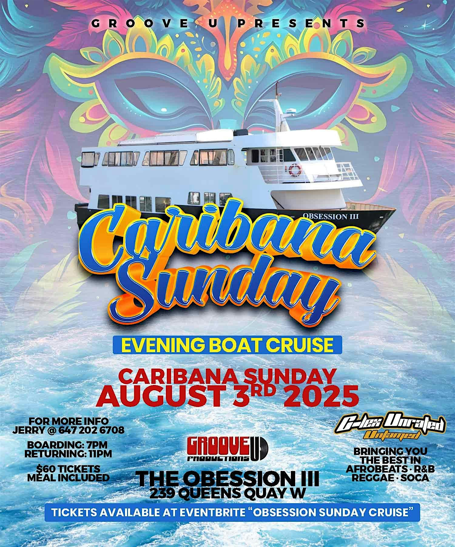 CARIBANA SUNDAY EVENING BOAT CRUISE. at 239 Queens Quay W – Toronto, Canada