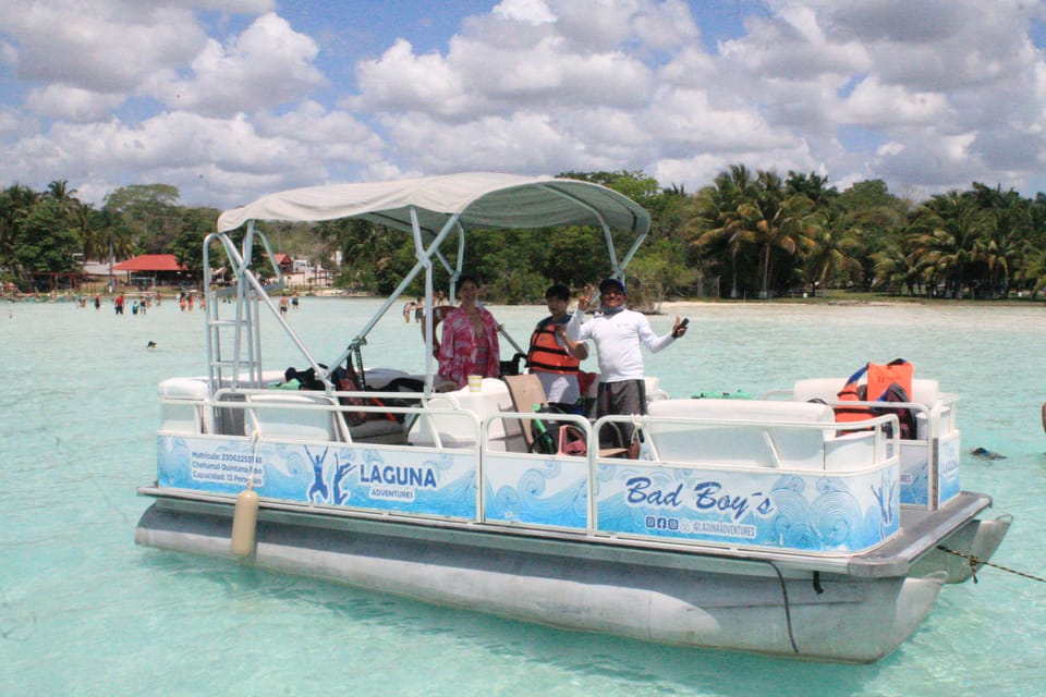 Bacalar: Lake of Seven Colors Pontoon Tour with Fruit – Bacalar, Mexico