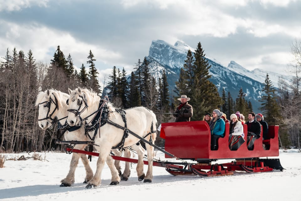 Banff: Family Friendly Horse-Drawn Sleigh Ride – Bow River, Canada