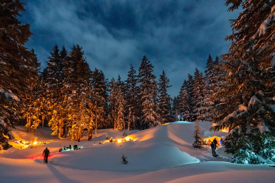 Bend: Cascade Mountains Snowshoeing Tour and Bonfire – Deschutes National Forest, Oregon