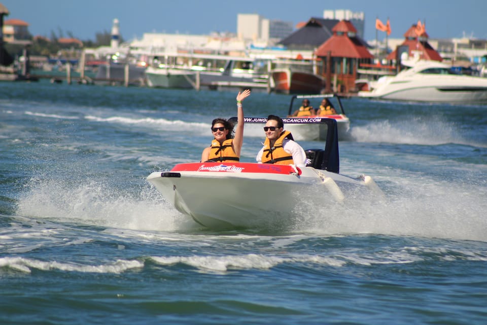 Cancún: Shared Speedboat & Jet Ski Rental with Snorkel Tour – Cancún, Mexico