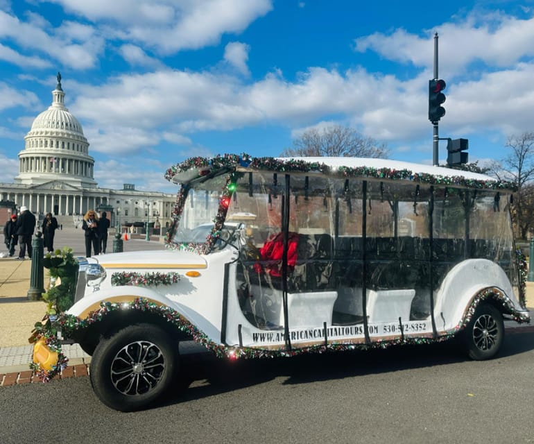 DC: Historic Monuments Guided Tour by Covered Vintage Cart – Washington DC