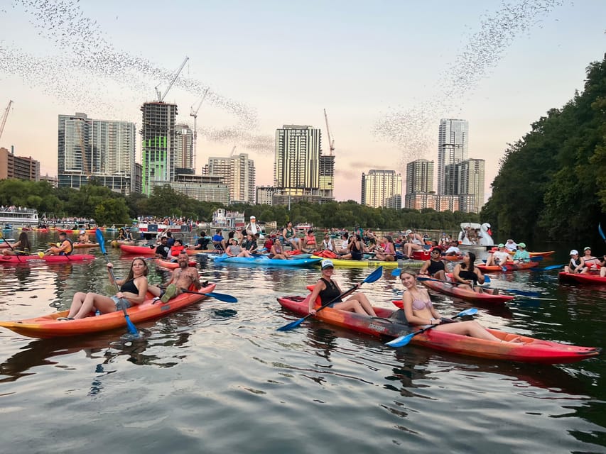 Downtown Sunset Tandem Kayak with 1.5M Bats – Austin, Texas