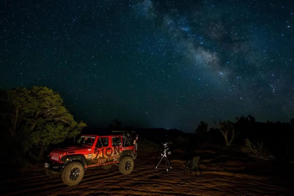 From Virgin: Zion Night Sky Jeep Tour with a Telescope – Zion National Park, Utah