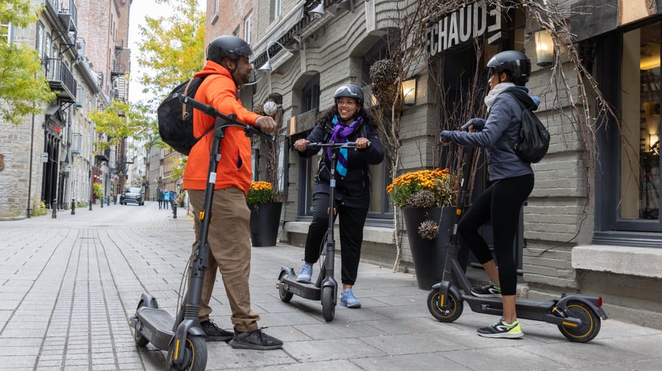 Golden Hour Guided E-Scooter Tour- Old Quebec & Beach Break – Quebec City, Canada