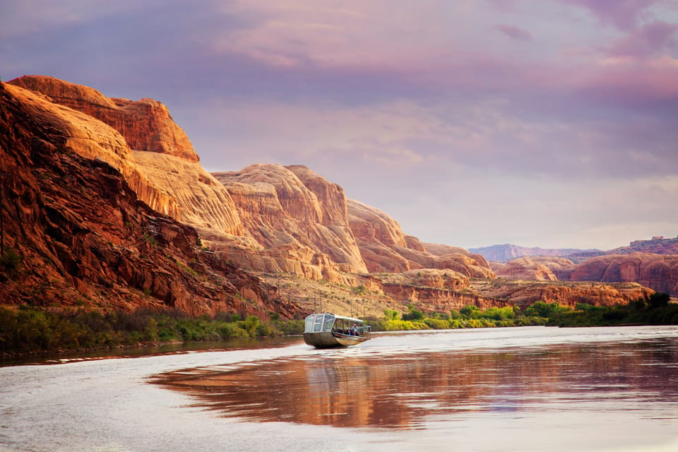 Moab: Colorado River Sunset Boat Tour with Optional Dinner – Colorado River, Utah