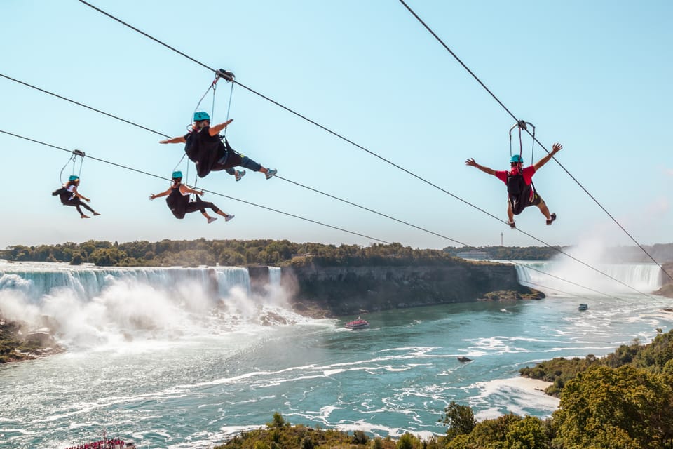 Niagara Falls, Canada: Night Illumination Zip Line to Falls – Niagara Falls, Canada