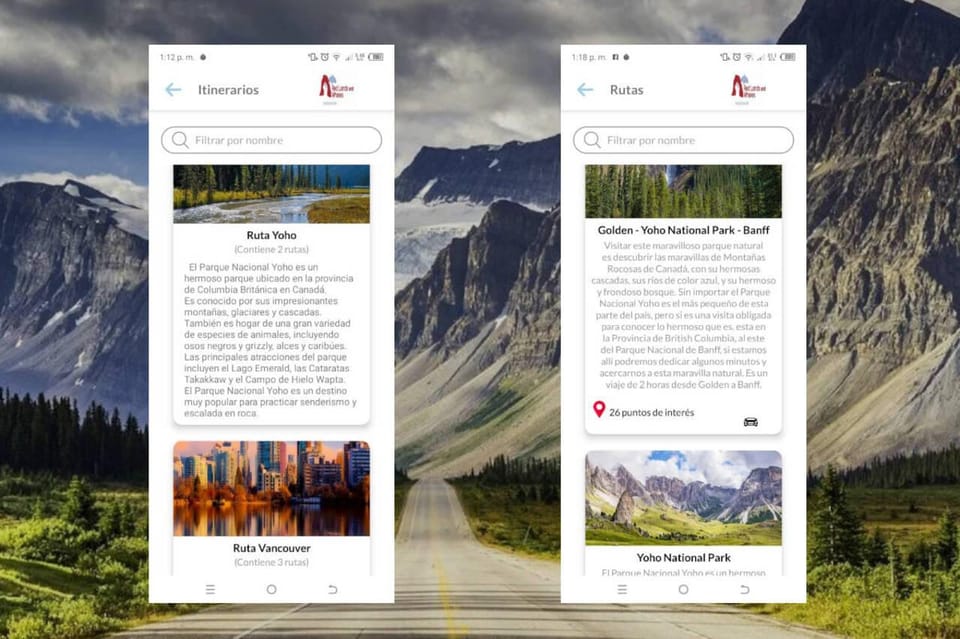 Yoho self-guided tour app with multilingual audio guide – Yoho National Park Of Canada, Canada