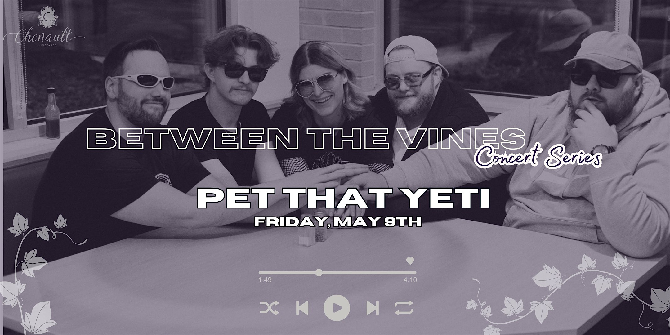 Between the Vines Concert featuring Pet That Yeti at Chenault Vineyards – Richmond, KY