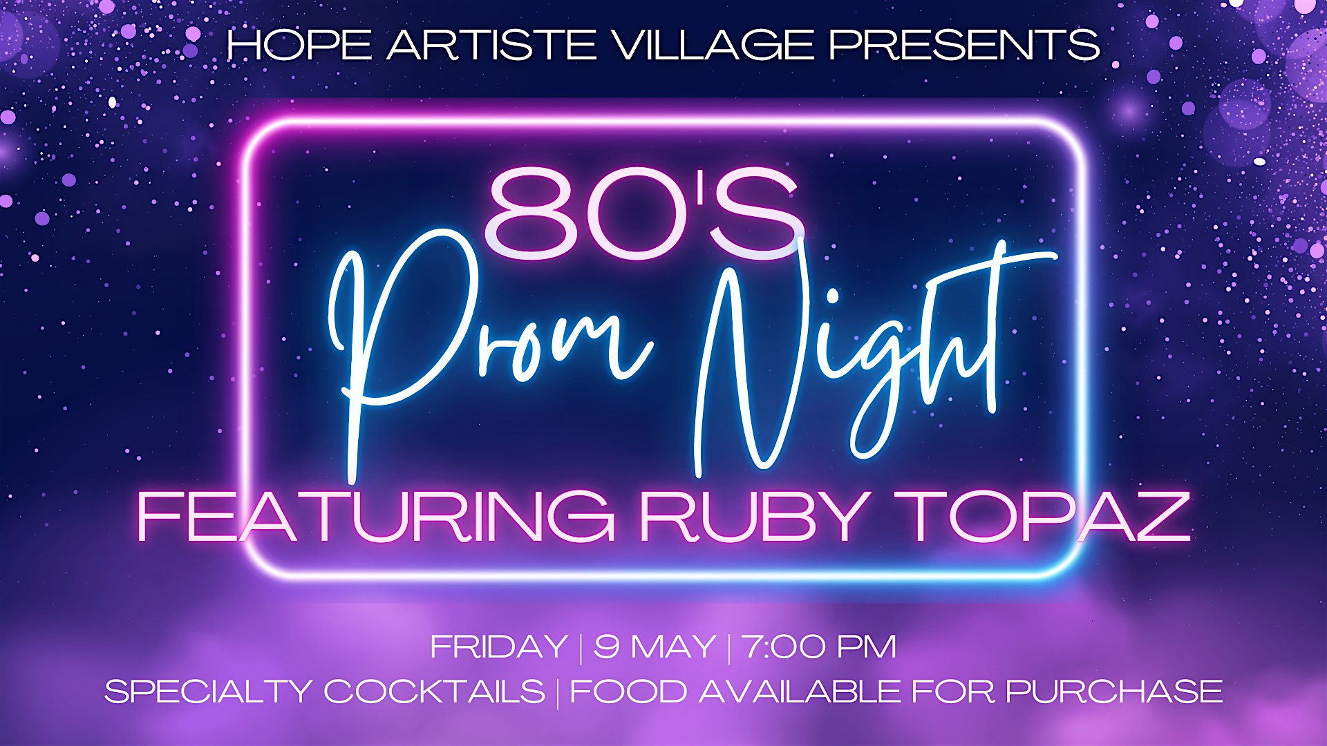 80s Prom Night featuring Ruby Topaz at 999 Main St – Pawtucket, RI