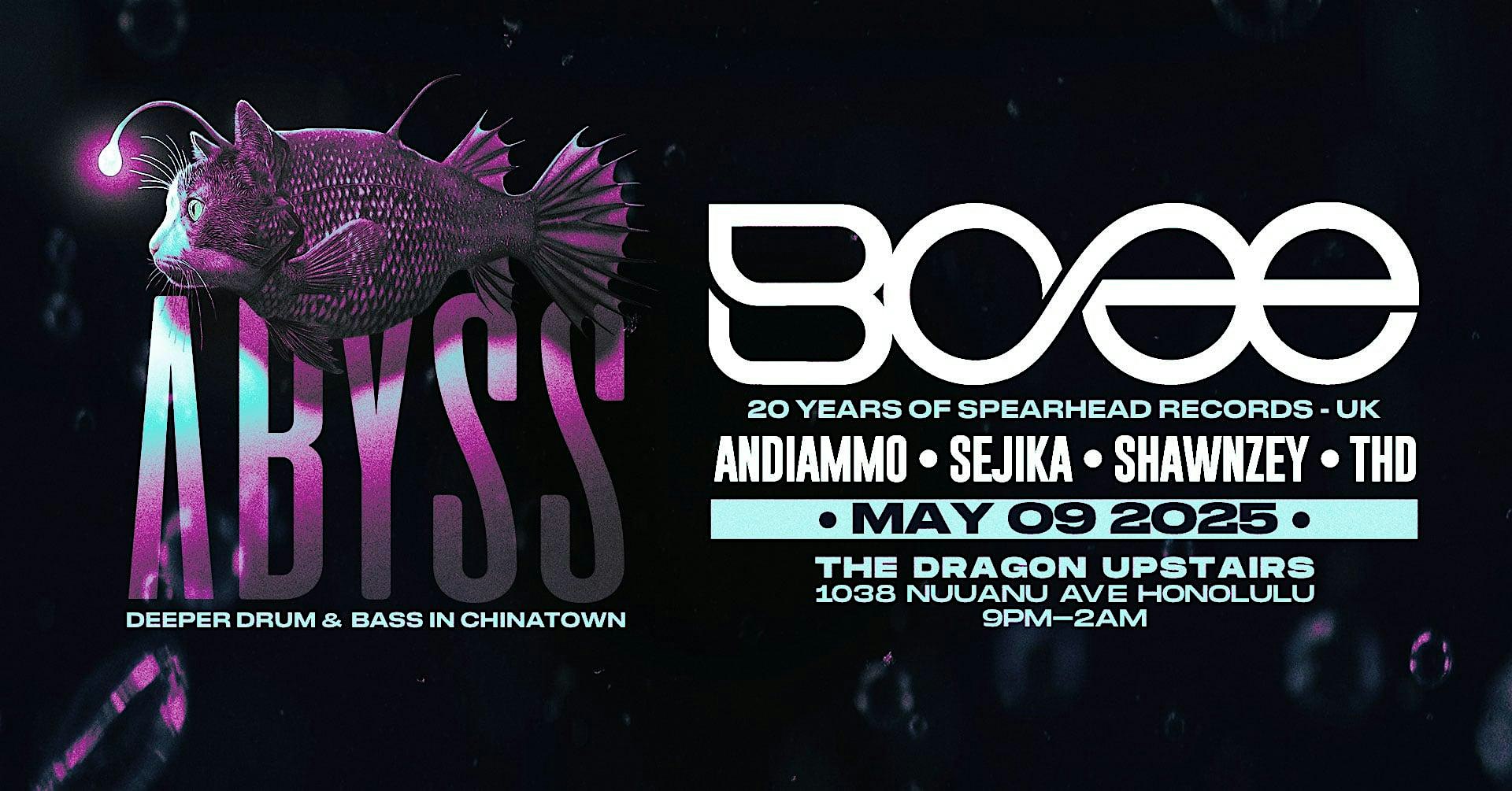 Abyss DNB – BCee (Spearhead Records – UK) at The Dragon Upstairs – Honolulu, HI